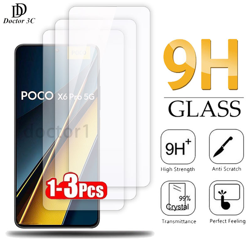 ฟิล์มกระจกนิรภัย Xiaomi Poco X6 X5 X4 X3 NFC M6 Plus M5 M5s M4 M3 F6 F5 F4 GT F3 Pro 5G 4G 2024