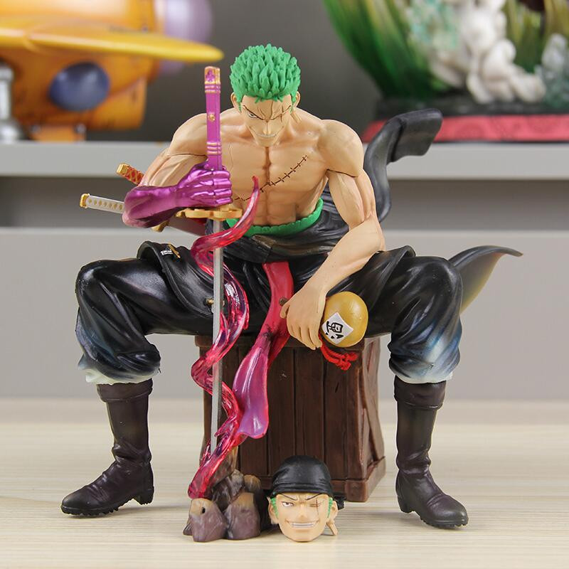 💥 จัดส่งจากประเทศไทย 💥15 ซม. ONE PIECE Roronoa Zoro คอสเพลย์นั่ง Asura Action Figure รุ่น Q ตุ๊กตาของขวัญเด็กตกแต่งรถเครื่องประดับของเล่นคอลเลกชันตกแต่งบ้านประติมากรรม