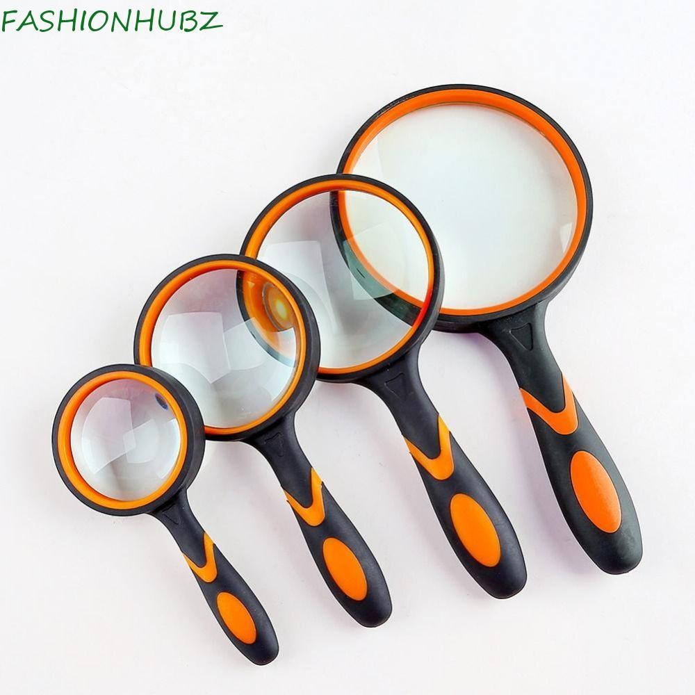 Fashionhubz 10X แว่นขยายสําหรับอ่านหนังสือพิมพ์เครื่องประดับยางมือถือ Eye Loupe แก้ว