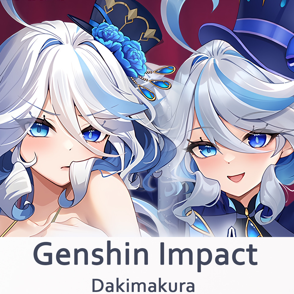 Genshin Impact Focalors Dakimakura 2WAY Hing Body Case อะนิเมะเกมหมอนปลอกหมอนอิง Xmas ของขวัญ