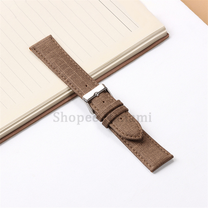 วินเทจยีนส์ไนลอนสายนาฬิกา10/12/14/16/18/20/22มิลลิเมตรผ้าใบนุ่มหนังนาฬิกาวงสายรัดข้อมือสากลผู้หญิงผู้ชายสร้อยข้อมือนาฬิกาอุปก - รูปที่ 6