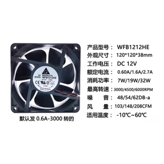 Delta DC12v 24v4 5 6 7 8 9 12 ซม.เงียบแชสซีอินเวอร์เตอร์คอมพิวเตอร์พัดลมระบายความร้อน