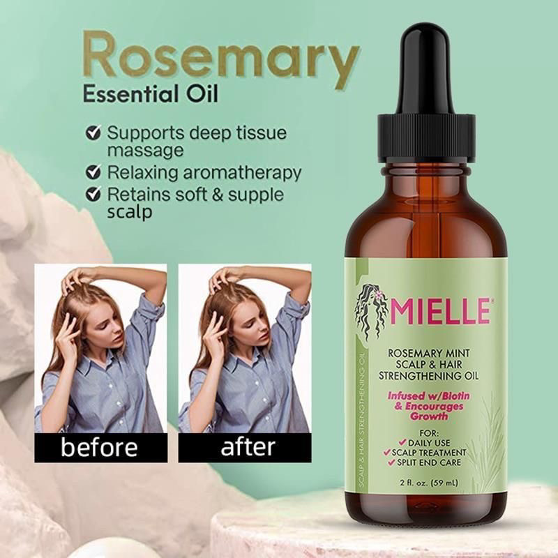 น้ํามันเพิ่มความแข็งแรงของขนของ Mielle Rosemary Mint Scalp & Hair Strengthening Oil