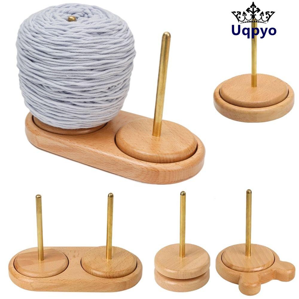 แกนม้วนด้ายเย็บผ้า UQPYO, ที่ใส่เส้นด้ายไม้บอลขนสัตว์, เครื่องมือถักปั่นแบบถอดได้แบบหมุนได้ในครัวเรือนเริ่มต้น