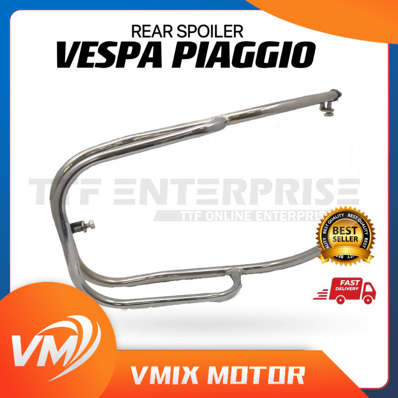 !!! !!! VESPA PIAGGIO HANDLE SEAT BAR (REAR) SPOILER L-BAR REAR L - BAR SUPPORT HOLDER