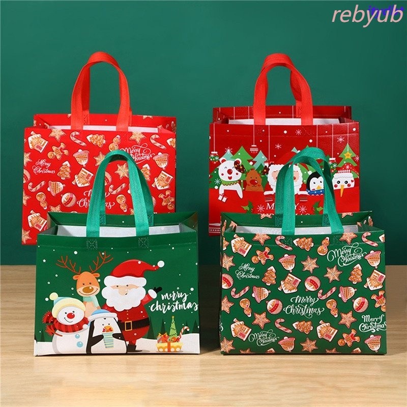 Merry Christmas Candy Bag Xmas Santa Claus Gift Bag ตกแต่งคริสต์มาส