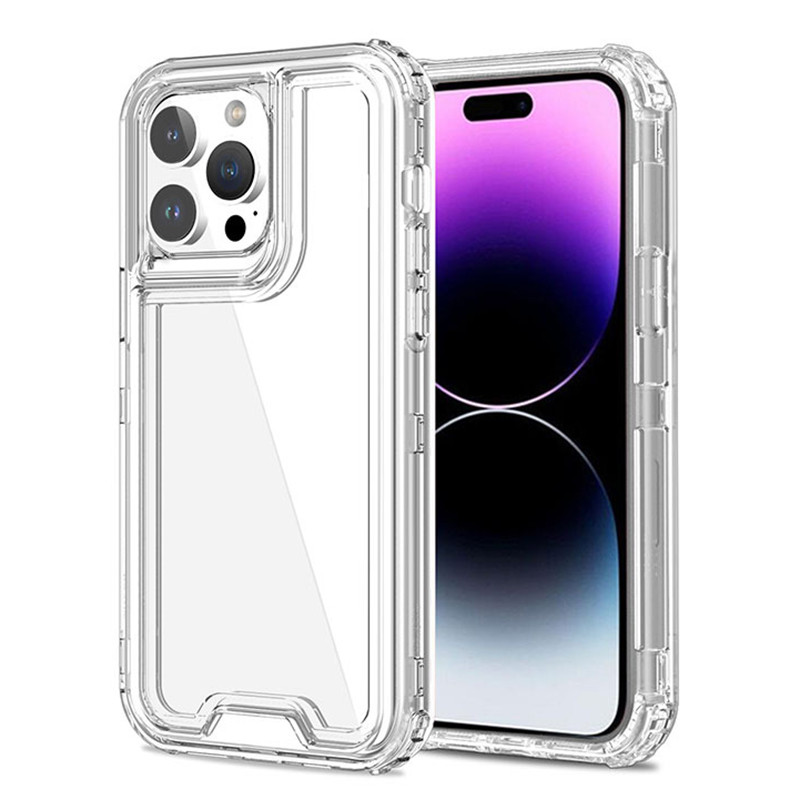 3 IN 1 เกราะกันกระแทก สําหรับ iPhone 16 15 14 13 12 11 Pro Max 16 Plus ถุงลมนิรภัยอะคริลิคโปร่งใสปกแข็ง