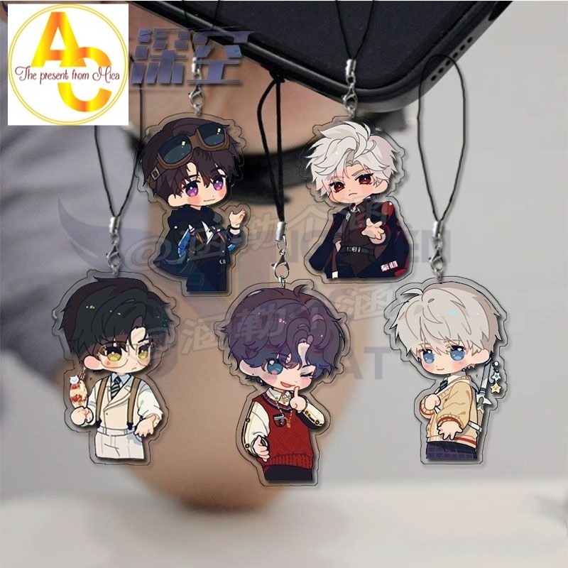 สร้อยคอโทรศัพท์มือถือน่ารักอวกาศลึกสุดความรักและอวกาศ Xavier Zayne Rafayel Silนัส อะคริลิค nlp