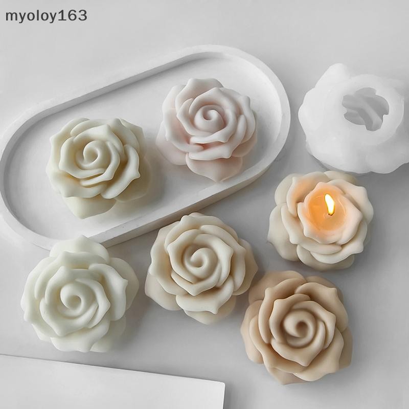 Myoloy 3D Rose Peony ดอกไม้แม่พิมพ์ซิลิโคน DIY Handmade ดอกไม้สบู่พลาสเตอร์ช็อกโกแลตเบเกอรี่แม่พิมพ์สําหรับวันวาเลนไทน์ตกแต่งของขวัญ TH