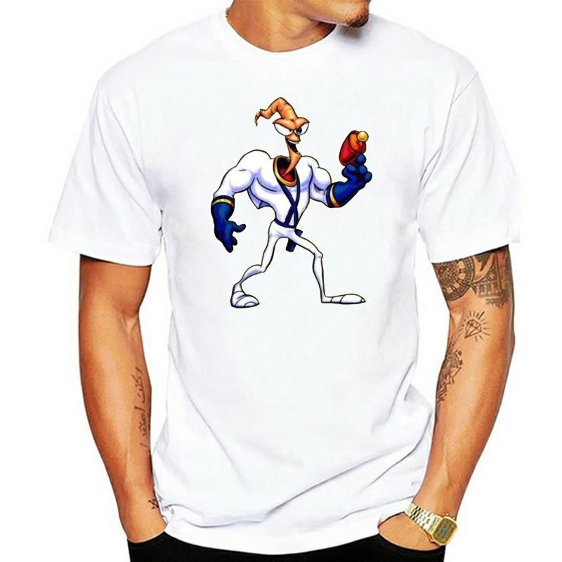 Retro Snes Game Earthworm Jim Character Video Game Fan T Shirt