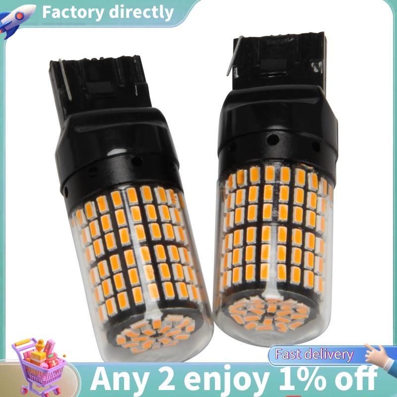 E7-2 ชิ้น Super Bright Canbus T20 7440 W21W Wy21W 144-Smd ย้อนกลับไฟเลี้ยวไฟสัญญาณข้อผิดพลาดฟรีไม่มี