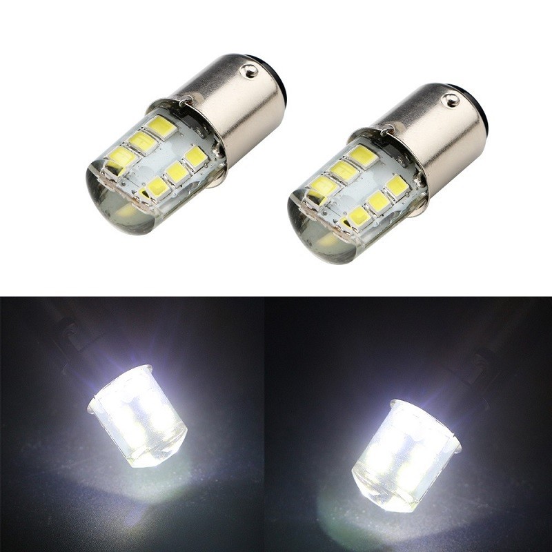 Y2Pcs 1156 BA15S P21W รถไฟเบรค12SMD 2835 Led 1156 1157 Bay15d Strobe แฟลช P21W รถไฟสัญญาณหลอดไฟ