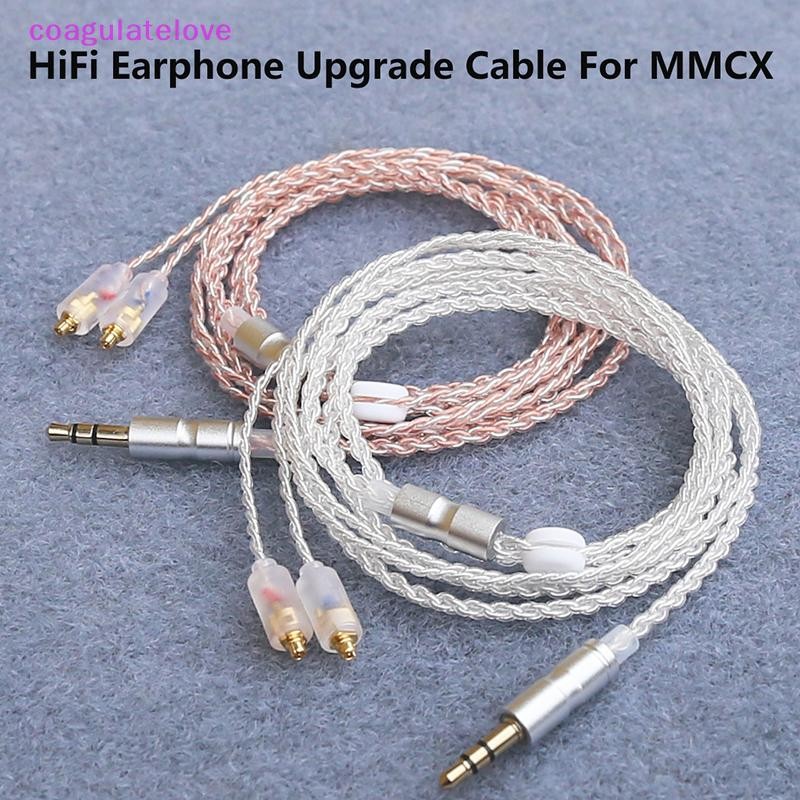 Coagulatelove HiFi หูฟังอัพเกรดสาย MMCX 3.5 มม.1.2 M Silver Plated Core สําหรับ Sennheiser IE200/IE3