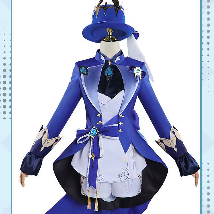 Genshin Impact เทพแห่งน้ำ Focalors Fontaine Furina cosplay ชุดเต็ม