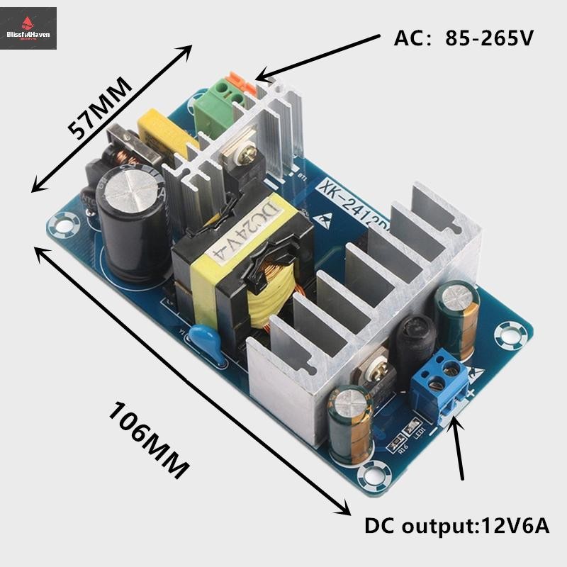 Cod AC110v 220v เป็น DC 24V 6A โมดูลบอร์ดจ่ายไฟสลับ AC-DC ใหม่
