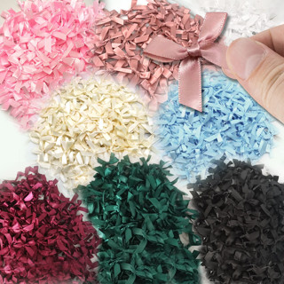 200/50ชิ้นริบบิ้นโบว์มินิผ้าซาตินผ้าโบว์ดอกไม้สําหรับงานฝีมื…