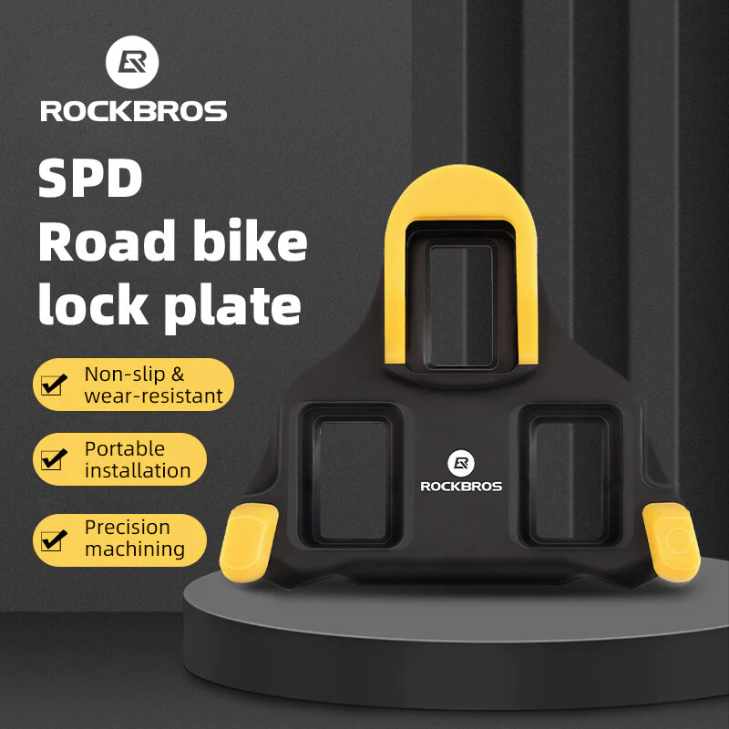 【TH Delivery】ROCKBROS แผ่นล็อคคันเหยียบ Shimano SPD 6°ปรับสากลจักรยานถนนล็อคเหยียบรองเท้าอุปกรณ์เสริมอุปกรณ์ขี่จักรยานมืออาชีพ