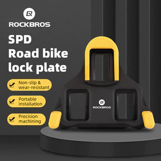 【TH Delivery】ROCKBROS แผ่นล็อคคันเหยียบ Shimano SPD 6°ปรับสากลจักรยานถนนล็อคเหยียบรองเท้าอุปกรณ์เสริมอุปกรณ์ขี่จักรยานมืออาชีพ