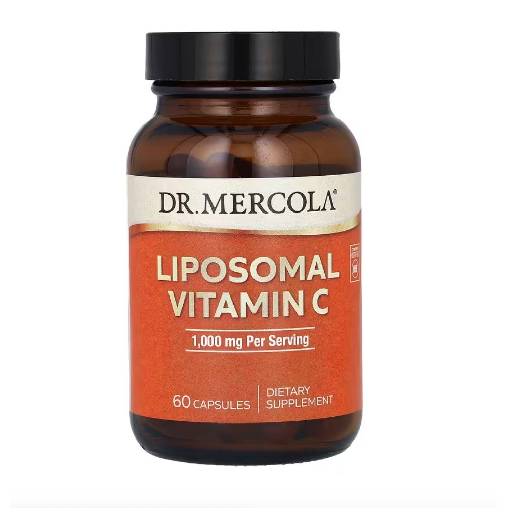 [ วิตามินซี ] Dr. Mercola, Liposomal Vitamin C (1,000 mg) x 60 Capsules  (500 mg per Capsule)