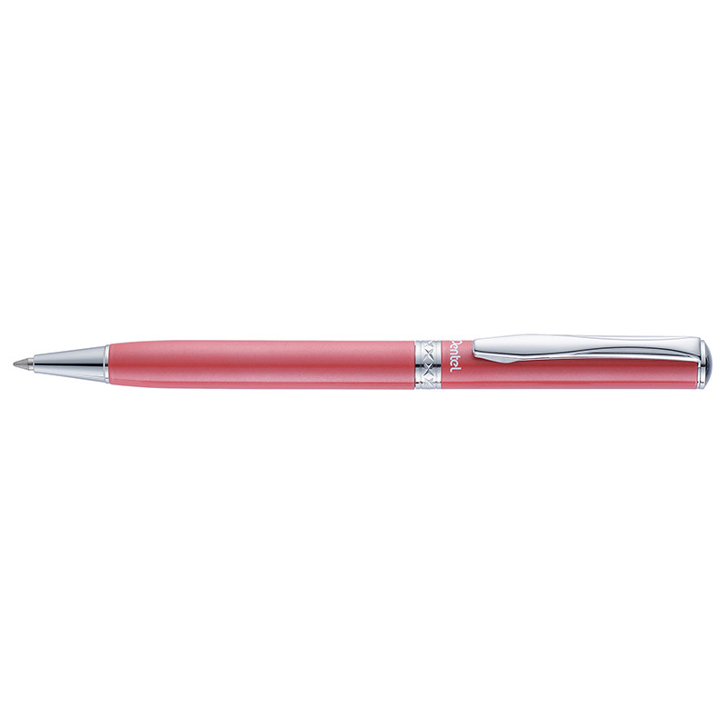 PENTEL ปากกาลูกลื่น รุ่น B811P-C 0.8 มม. หมึกสีน้ำเงิน (ด้ามสีชมพู)