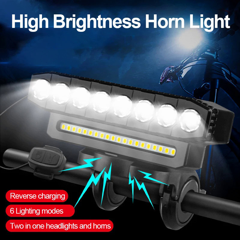 New USB Charging MTB Bicycle Light Bike Light Waterproof Cycling Lamp Flashlight Cycling Horn Bike L