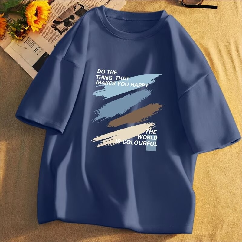 M-8xl แฟชั่นเกาหลีสีชมพู Tee Men Plus ขนาดแขนสั้นเสื้อยืดฤดูร้อนสบายๆหลวม Oversize Top