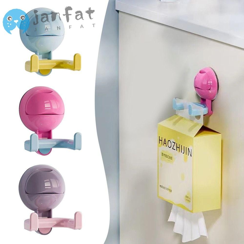 Janfat ตะขอสองหัว 1 ชิ้น/4 ชิ้น, ตะขอถ้วยดูด Dopamine ลูกบอลกลม, ตะขอแขวนผ้าเช็ดตัวกุญแจไม้แขวนเสื้อสองหัวสําหรับห้องน้ําในบ้าน