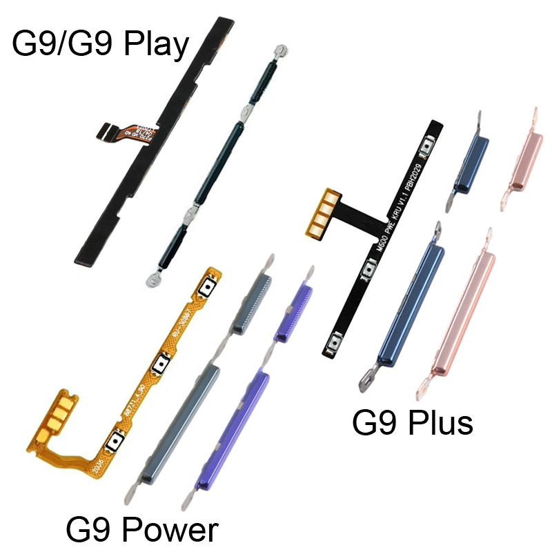 ปุ่มปรับระดับเสียงสายไฟ Flex Cable เข้ากันได้กับ Motolora Moto G9 Plus Play Power โทรศัพท์อะไหล่ทดแทน