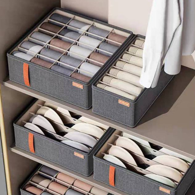 deedee💗 ที่เก็บชุดชั้นใน อุปกรณ์จัดระเบียบชุดชั้นใน กล่องเก็บชุดชั้นใน ถุงเท้า สามารถพับเก็บได้