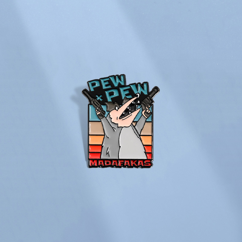 การ์ตูน Pew Pew Madafakas เข็มกลัดสัตว์เมาส์ Pin ป้ายโลหะ Pins กระเป๋าเป้สะพายหลังเสื้อผ้าเครื่องประดับของขวัญสําหรับเพื่อน