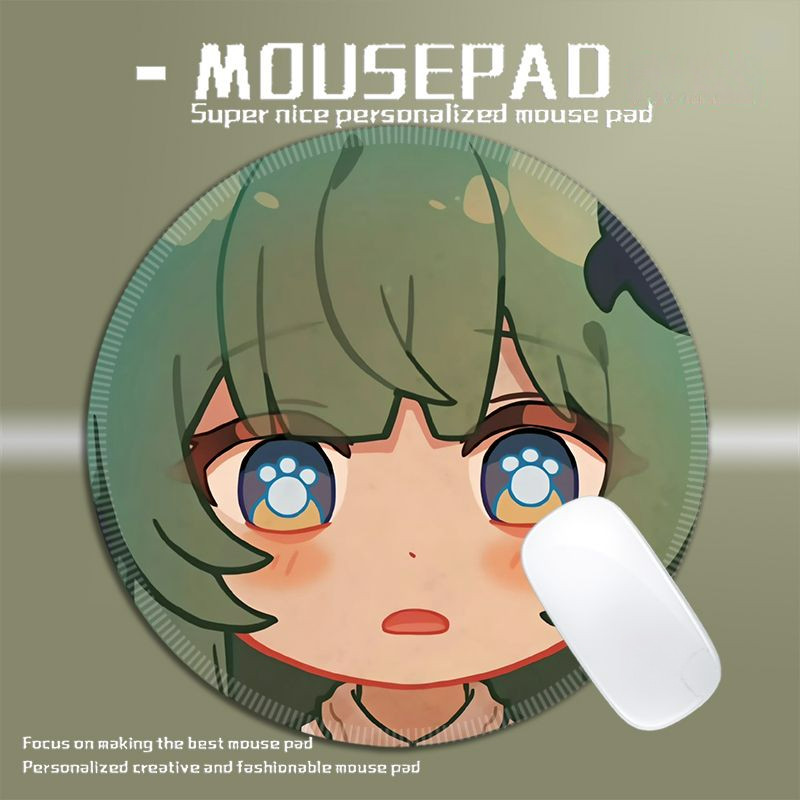 ♚-♚Honkai: Star Rail HuoHuo แผ่นรองเมาส์น่ารักสองมิติกลมกันสิ่งสกปรก