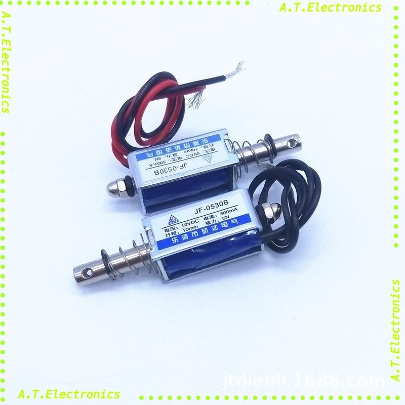 โซลินอยด์ไฟฟ้าโซลินอยด์ชนิดกด/ดึง  12V , 24V.  6v  v JF-0530Bพร้อมส่งในไทยออกบิลได้