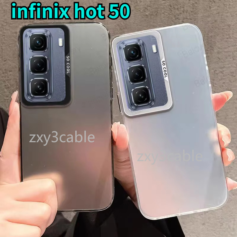 Infinix Hot 50 Pro Hot50Pro + Hot50Pro 4G 5G 2024 เคสโทรศัพท์หรูหราสีชุบเงิน IMD สําหรับ Hot50 Hot50Pro + 50Pro X6720 กันกระแทก