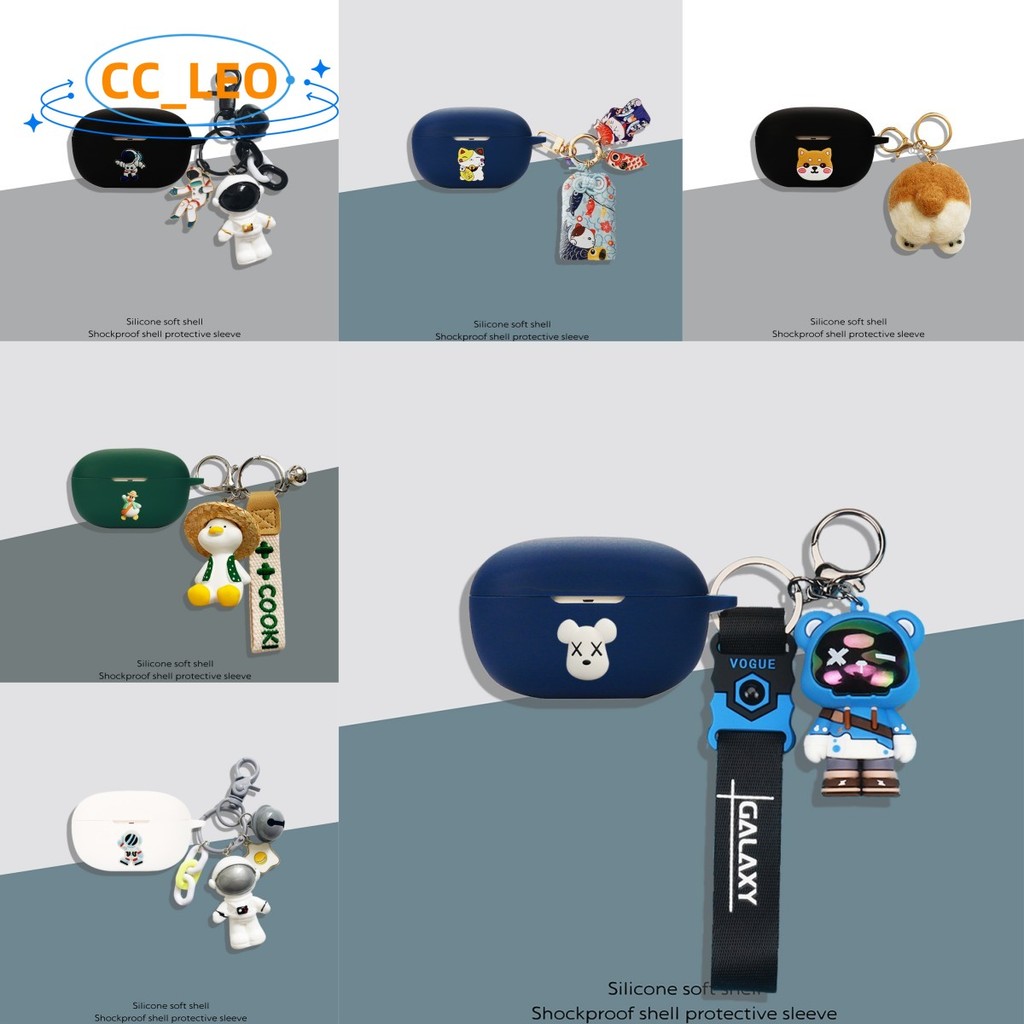 For Realme Buds T310 Case Cute Bear Keychain Realme Buds T300 Silicone Soft Case Realme Buds T310 Sh