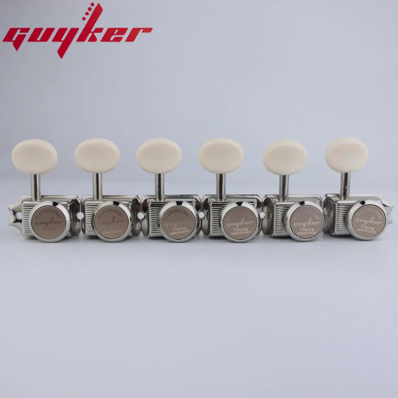 GUYKER Cream Handle String Tuners Electric Guitar Vintage Nickel Gold Machine Heads Tuners For ST TL