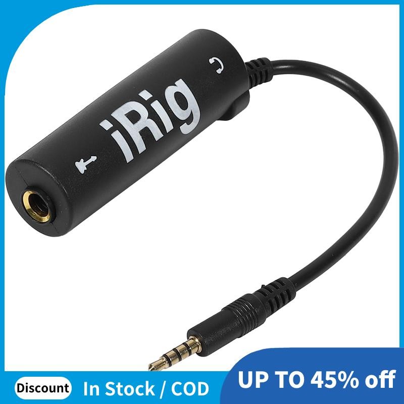 Irig Guitar Interface Converter เปลี่ยนกีตาร์สําหรับโทรศัพท์ / สําหรับ Ipad ใหม่ทนทาน