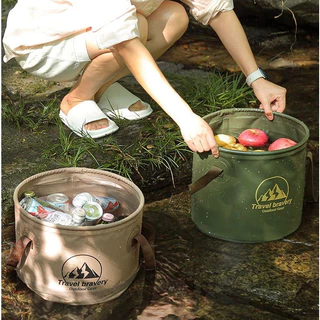 『จัดส่งจากกรุงเทพ』5L/10L/20L ถังน้ำแคมป์ปิ้งพับได้ ถังพับภายนอก ถังน้ำแข็ง ถังน้ำแคมปิ้ง ถังน้ำพับได้