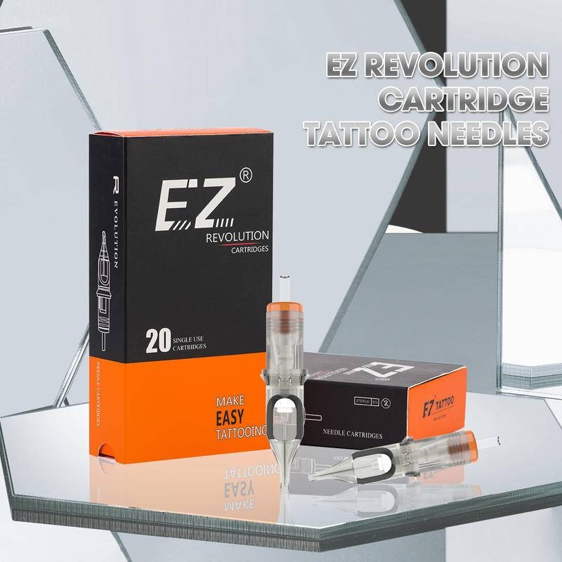 เข็มสักตลับ Ez Revolution Round Shader #12 0.35 มม.ยาว Taper 3.5 มม.สําหรับตลับหมึกเครื่องสัก Grips 20 ชิ้น/ล็อต