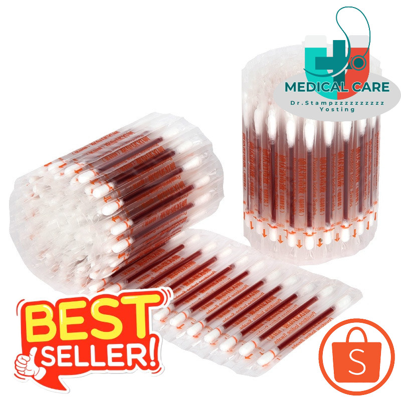 Dr.Stampz_NEW ARRIVAL Disposable Medical Iodine Cotton Swab Iodine Disinfection Cotton Swab Climbing