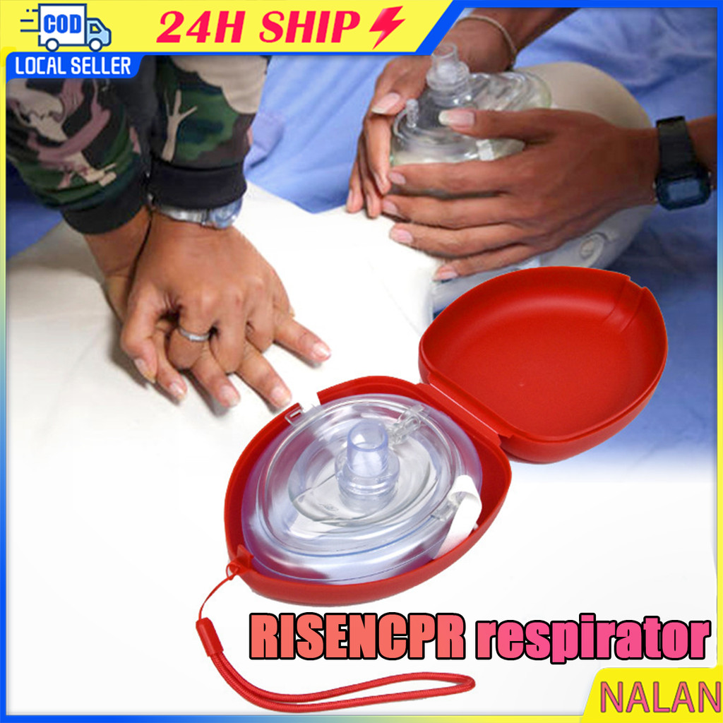 ร้านอยู่กรุงเทพ หน้ากากกู้ชีพCPR ช่วยหายใจ ปากเป่า อุปกรณ์ฉุกเฉิน สีแดง