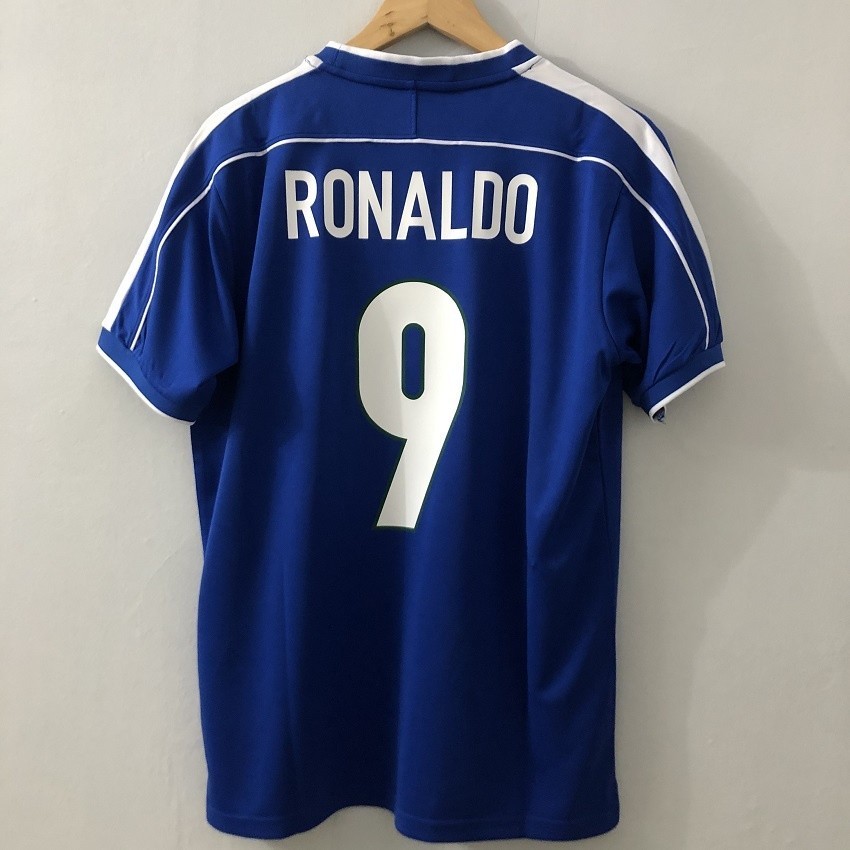 1998 Brasil Away เสื้อฟุตบอล RONALDO RIVALDO ผู้ใหญ่ชาย Retro 98 บราซิลฟุตบอล SHirts