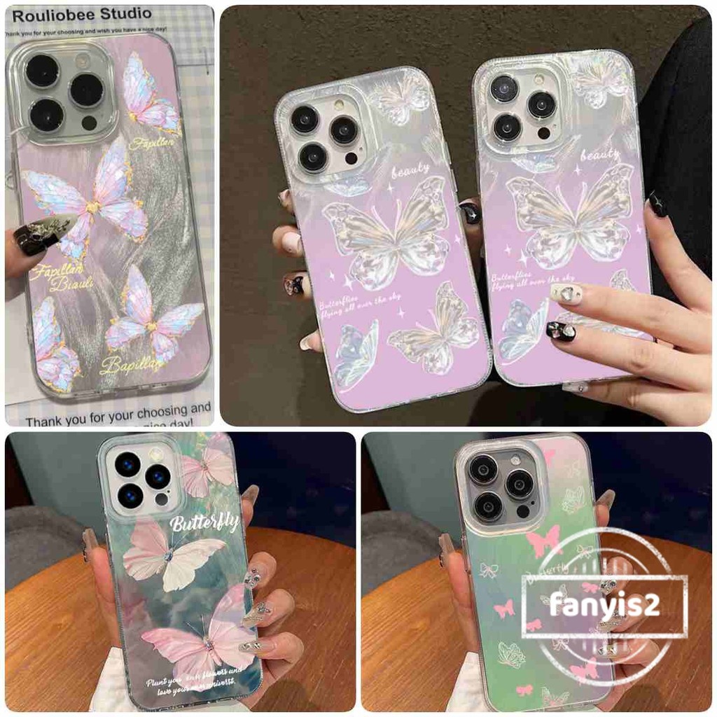SAMSUNG สําหรับsamsung A06 A16 A55 A35 A25 A15 A05 A03 A04s A12 A13 A14 A23 A24 A32 A34 M12 4G A51 A52s A53 A54 5G S23 เส้นด้ายผีเสื้อนุ่มเคสโทรศัพท์
