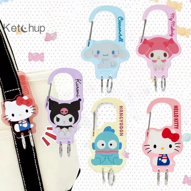[Ktchup-t] Sanrio อะคริลิค Snap พวงกุญแจการ์ตูน Kuromi Mymelody Cinnamoroll Hello Kitty Kawaii อะนิเมะตัวเลขรุ่นของเล่นสาว Nice