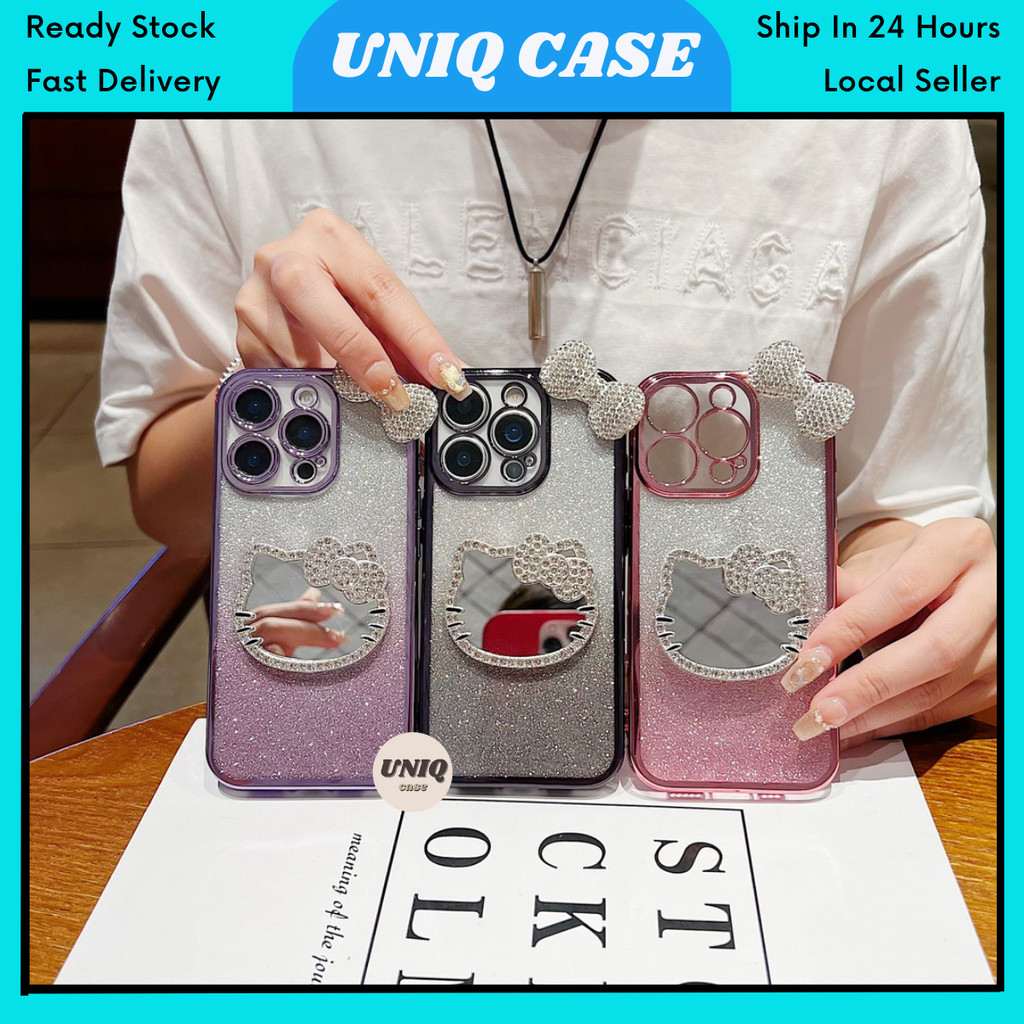 REAL-ME 2 Pro 5 5i 5s 6i 14x C3 C12 C15 C35 C51 C53 C55 C63 C65 C67 C75 C75x cermin kitty fon sarung