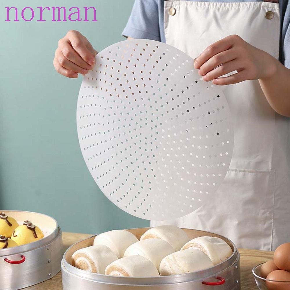 NORMAN แผ่นรองไม่ติด, หม้อหุงข้าวซิลิโคนทนอุณหภูมิสูง Anti-scorch Mat, Gadgets ครัวนํากลับมาใช้ใหม่ได้ตัดหนา Steamer Mat ครัวมือใหม่
