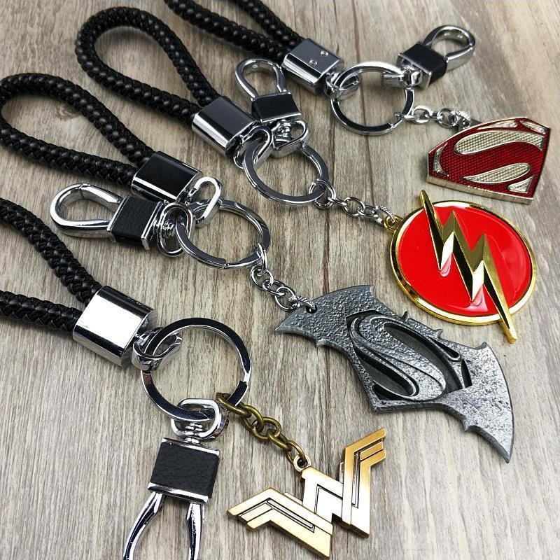 Superman Batman Wonder Woman พวงกุญแจแฟลชจี้กุญแจสไตล์ล่าสุด