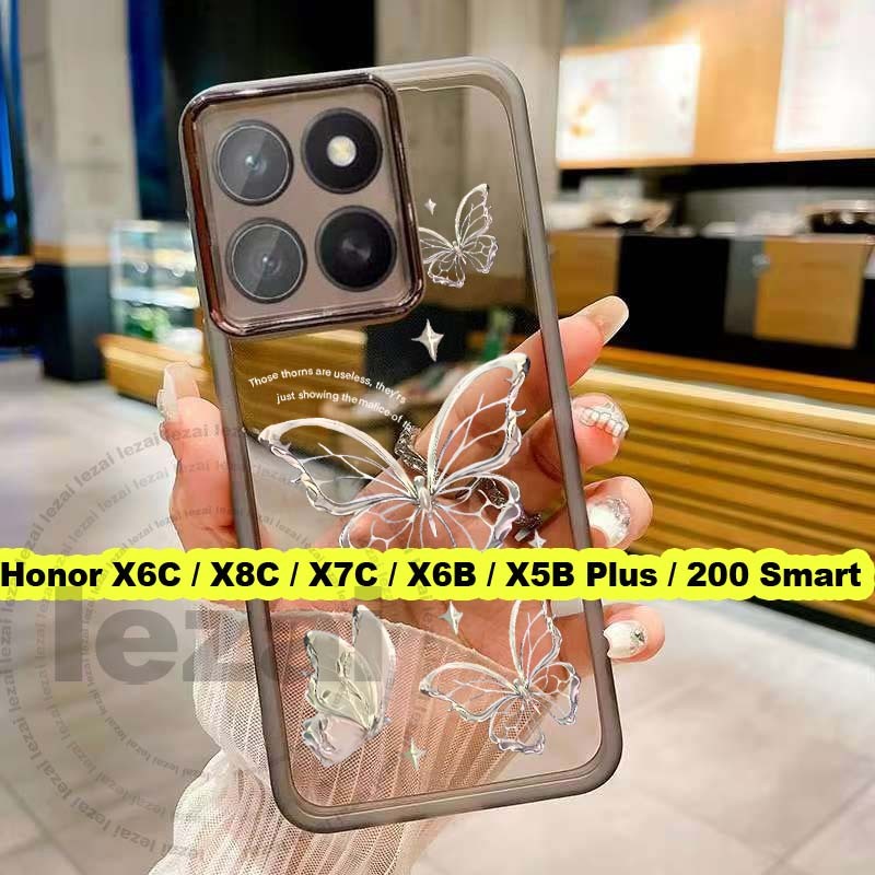 เคสHonor X6C X8C X7C X6BเคสHonor X5b Plus 200 Smart 5Gเคสใสนุ่มกันกระแทกน่ารักฝาครอบ