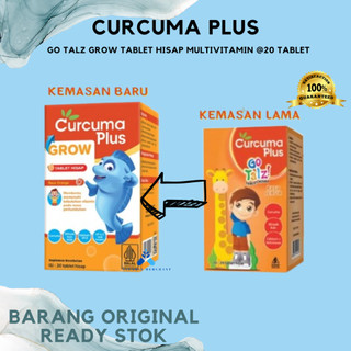 Curcuma Plus Go Talz Grow Tablet Hisap Multivitamin @20 Tablet Terlaris !!!!