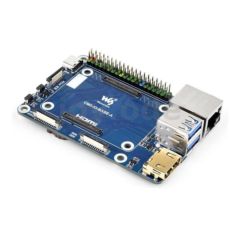 CM5-IO-BASE-A Compute Module 5 บอร์ดขยาย Dual 4K HDMI0 USB 3.2 PCIe Gigabit Ethernet GPIO ช่องเสียบก