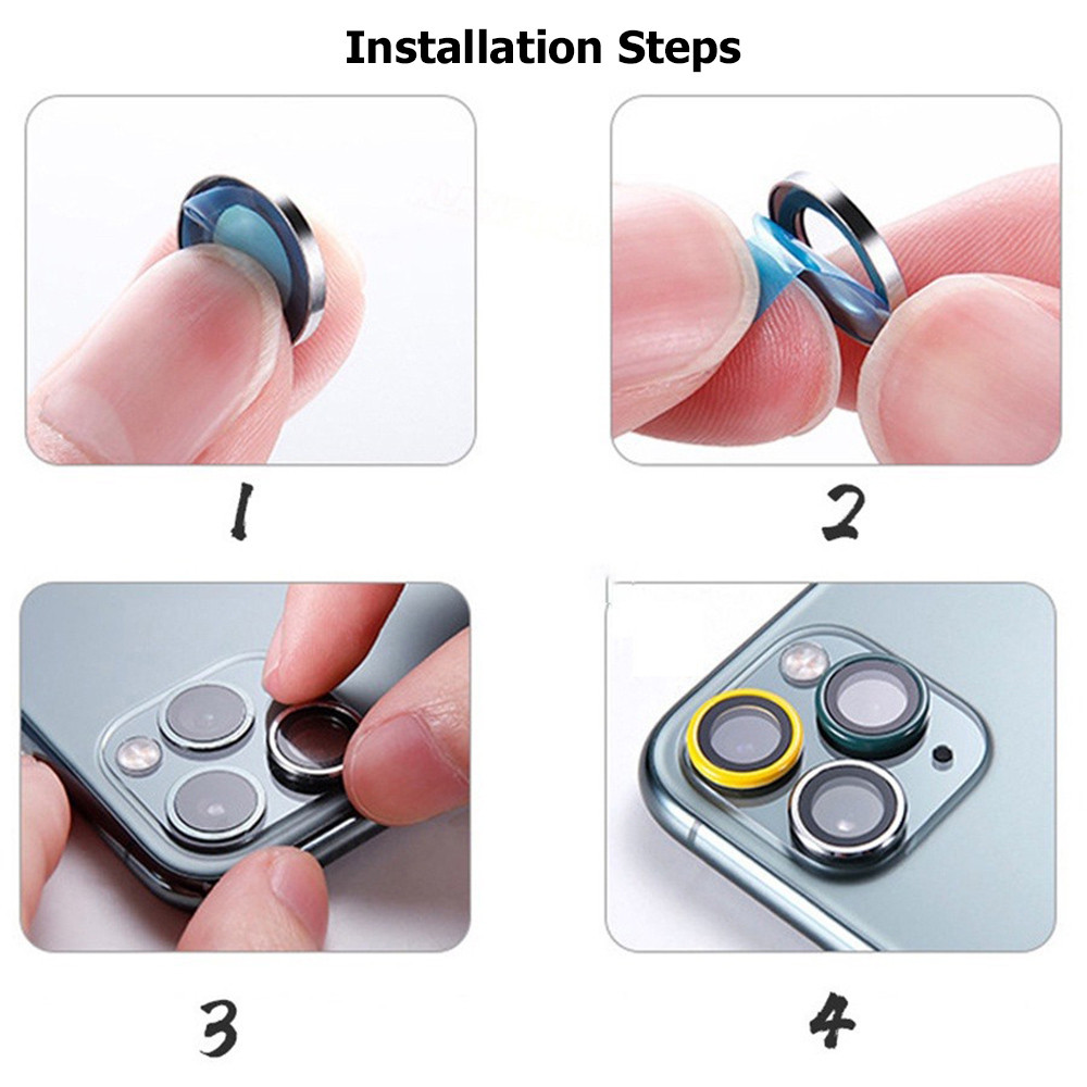 Luminous lens film ฟิล์มกล้องสำหรับ IPhone 17 13 15 11 14 16 Pro Max 14 15Plus 12 13mini ฟิล์มป้องกันเลนส์เรืองแสง - รูปที่ 6